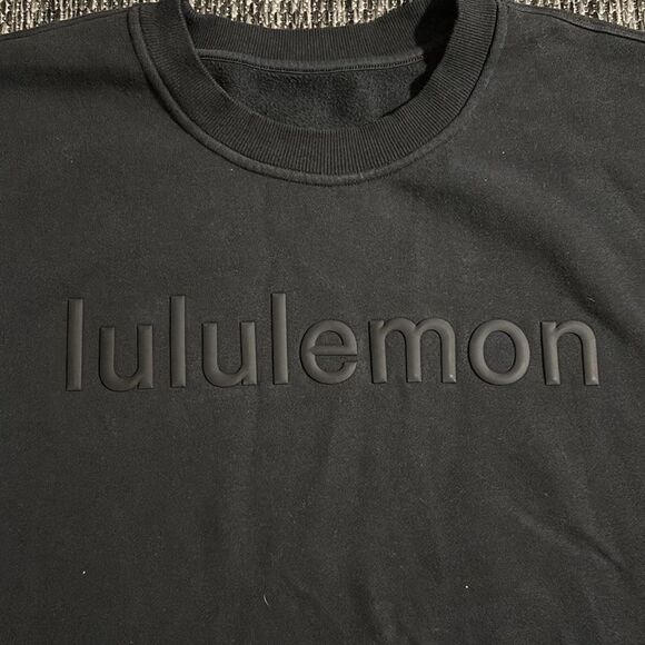 Lululemon Perfectly Oversized Crew Fleece graphic RARE SPELLOUT - Picture 3 of 4